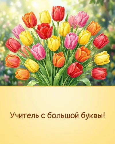 открытка — учитель с большой буквы!