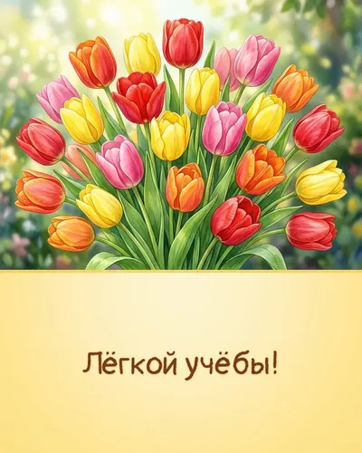открытка — лёгкой учёбы!