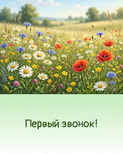 открытка — первый звонок!